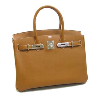 HERMES エルメス バーキン30 スーパーコピー ヴォーエプソン ゴールド シルバー金具 Birkin 073